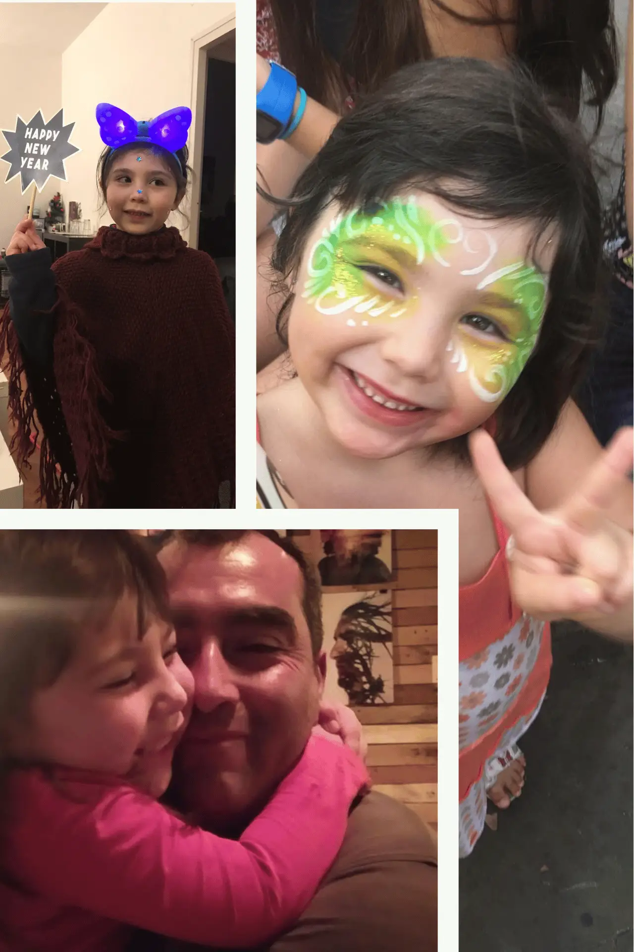 Camila Rebecca Quesada Sidorkevich con su padre Julio Quesada y su madre Daria Sidorkevich en